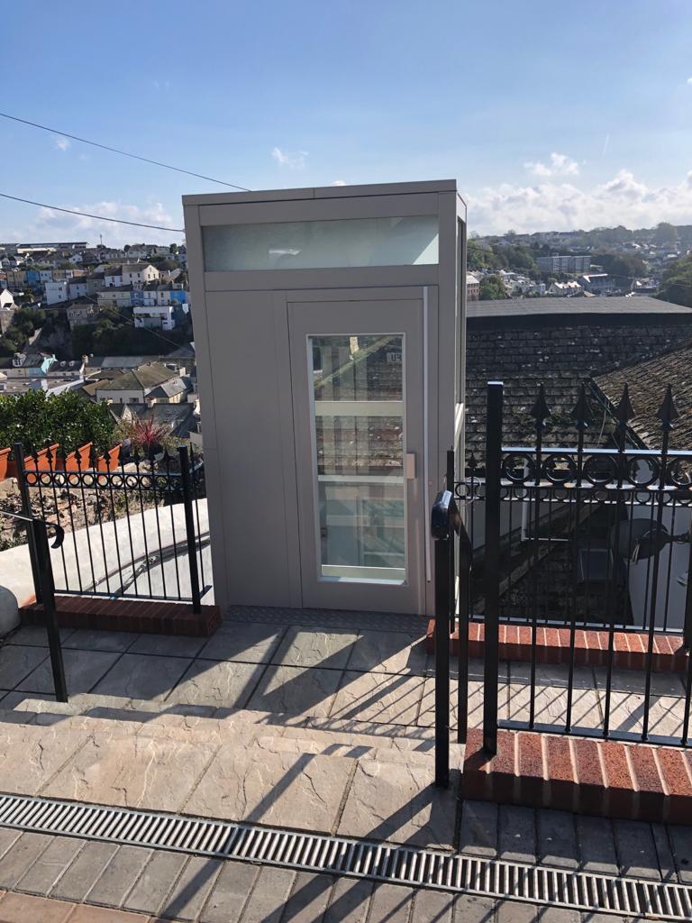 Glass Lift for Outside the Home in Brixham, Devon