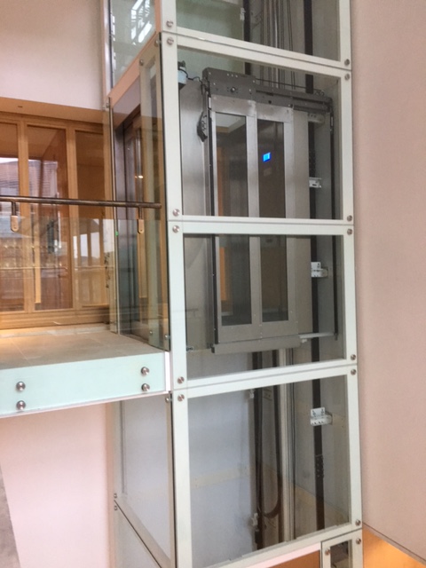 Glass Platform Lift in the British Library