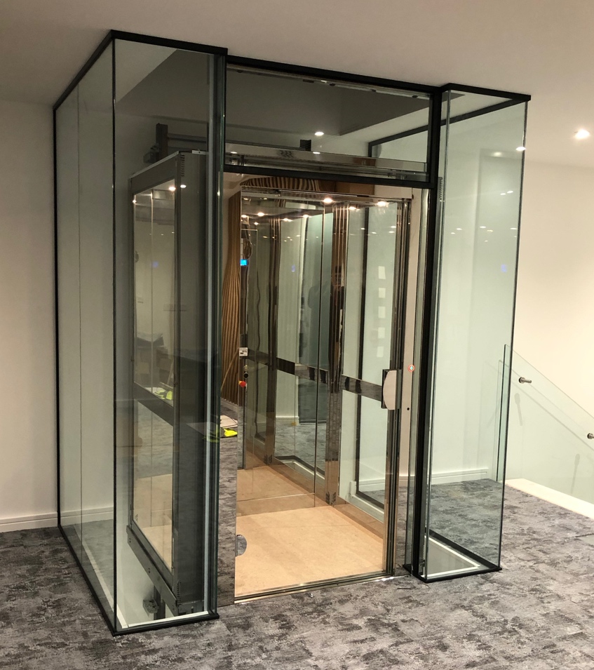 Platform Lift with Glass Frame in London