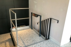 Hidden Step Lift at Broadwalk House with Detachable Barriers