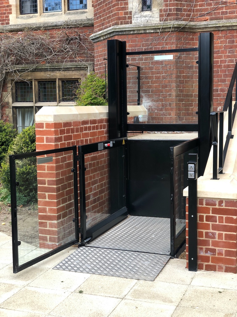 Outside Wheelchair Lift at Ridley Hall