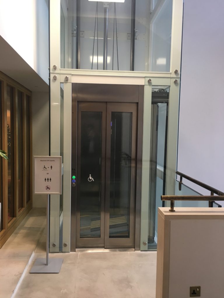 Glass Lift at the British Library - First Floor