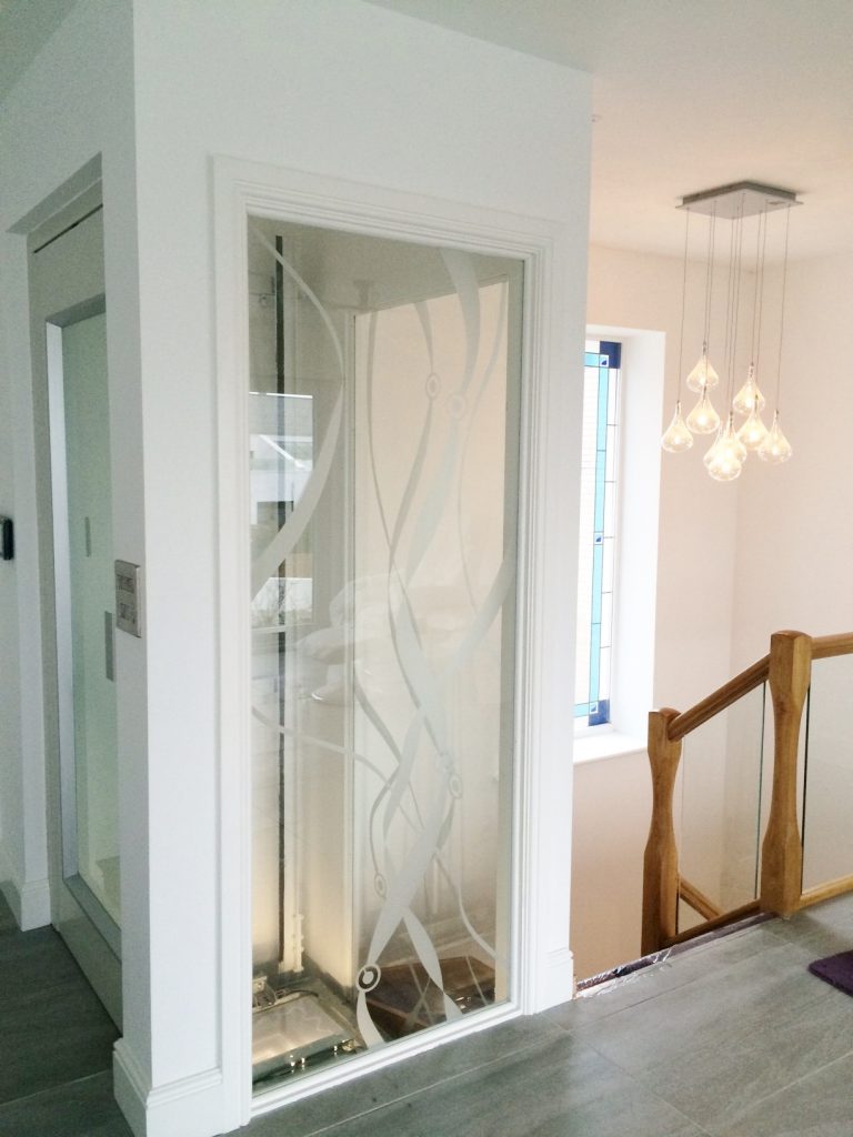 Patterned Glass Home Lift in Poole