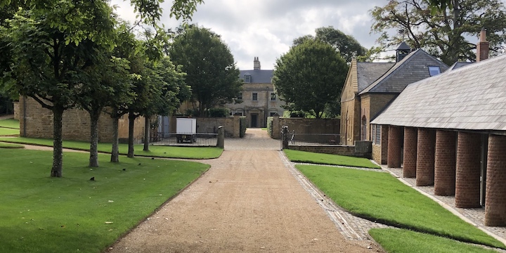 The driveway leading up to the main house at The Newt in Somerset