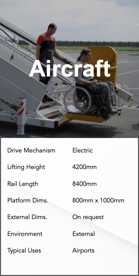 Wheelchair Lift for Aircraft